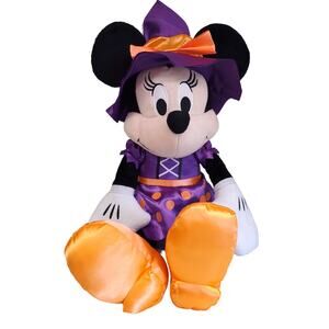 Halloween Minnie Mouse Witch Plush 18" Disney Minnie Mouse Stuffy